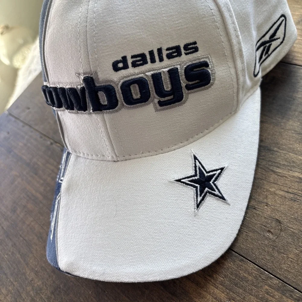 Vintage 90's NFL Dallas Cowboys Stars Reebok Hat/Cap Snapback Blue White